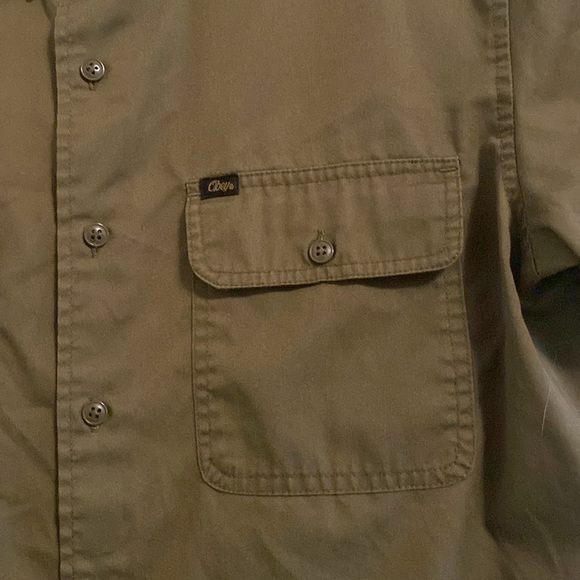 Obey army green button down shirt - Picture 3 of 8